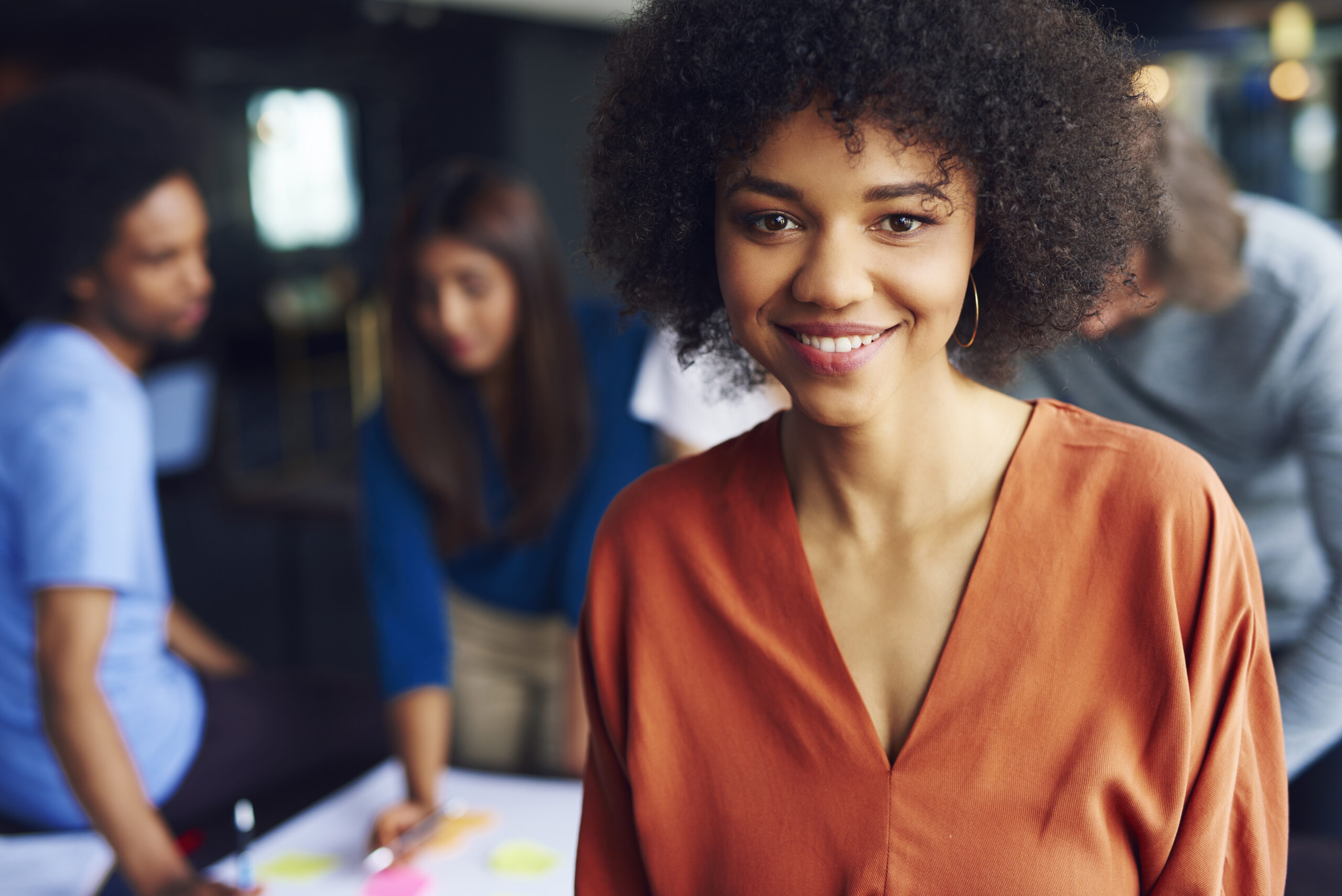 Portrait of African businesswoman manage the meeting